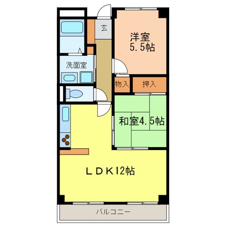 クレアヤマモトの物件間取画像